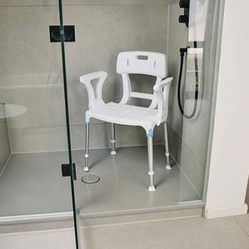 Duschstuhl Laguna mit Rücken- und Armlehne